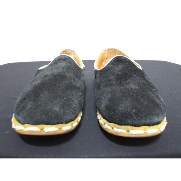 Sabah Handmade in Turkey Black Suede Slip On Loafer Flats Shoes Women 7.5US/39EU - Picture 3 of 8